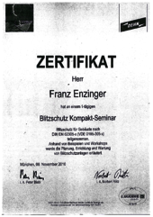 Blitzschutz kompakt Seminar