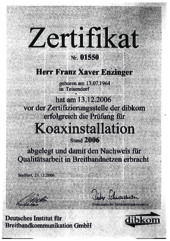 Koaxinstallation